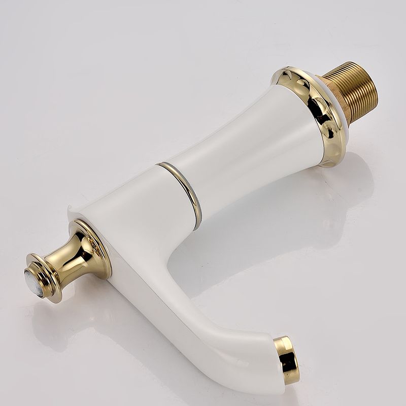 Glam Bath Faucet Trim Deck Mounted Lever Handle Swivel Spout Bathtub Faucet