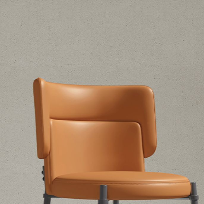 Faux Leather and Metal Contemporary Dining Chair for Dining Room
