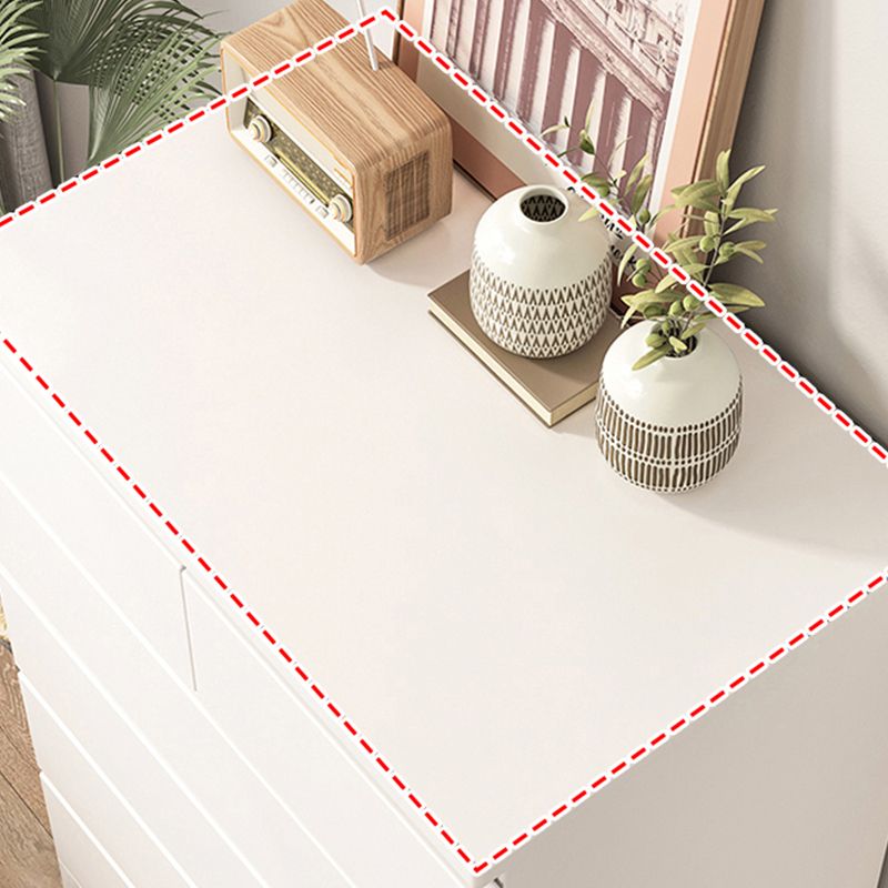 Contemporary Manufactured Wood Accent Chest Rectangle White Accent Chest with Drawer