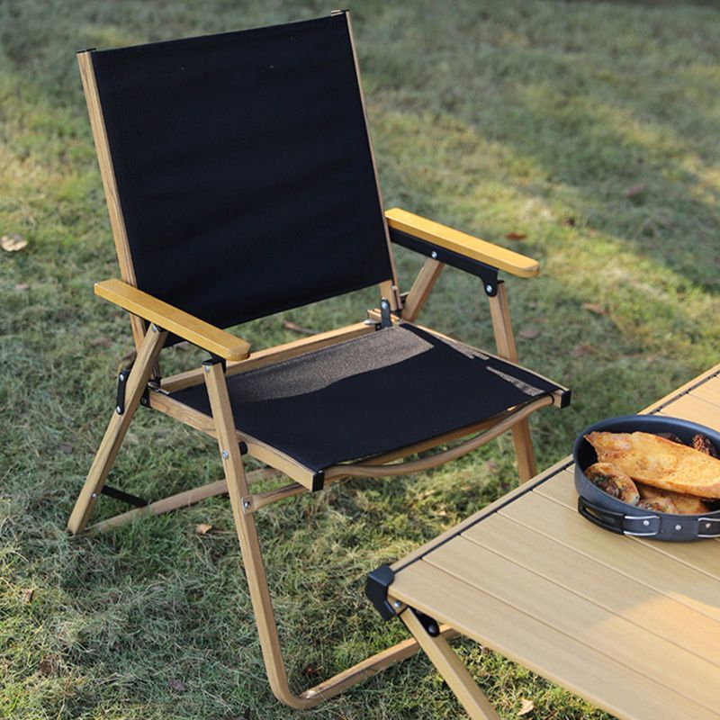 Contemporary Dining Armchair Folding Metal Outdoor Chair with Arm