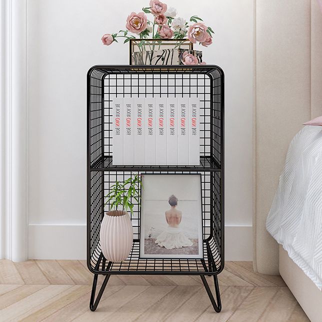 Moderne Metall Standard Bücherregal Gold und Black Iron Closed Back Bücherregal