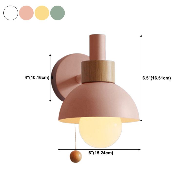 Contemporary Wood Wall Light Polish Finish Lighting for Dining Room