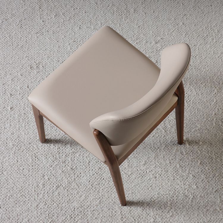 Industrial Solid Wood Side Chair Upholstered Armless Dining Chairs