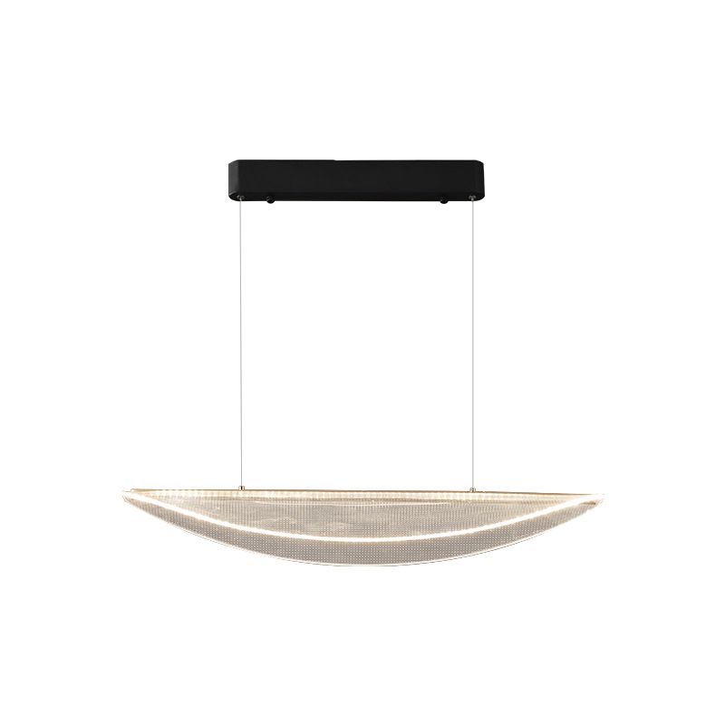 Lampadario geometrico lampadario moderno illuminazione isola metallo 1 luci dell'isola luminosa in nero