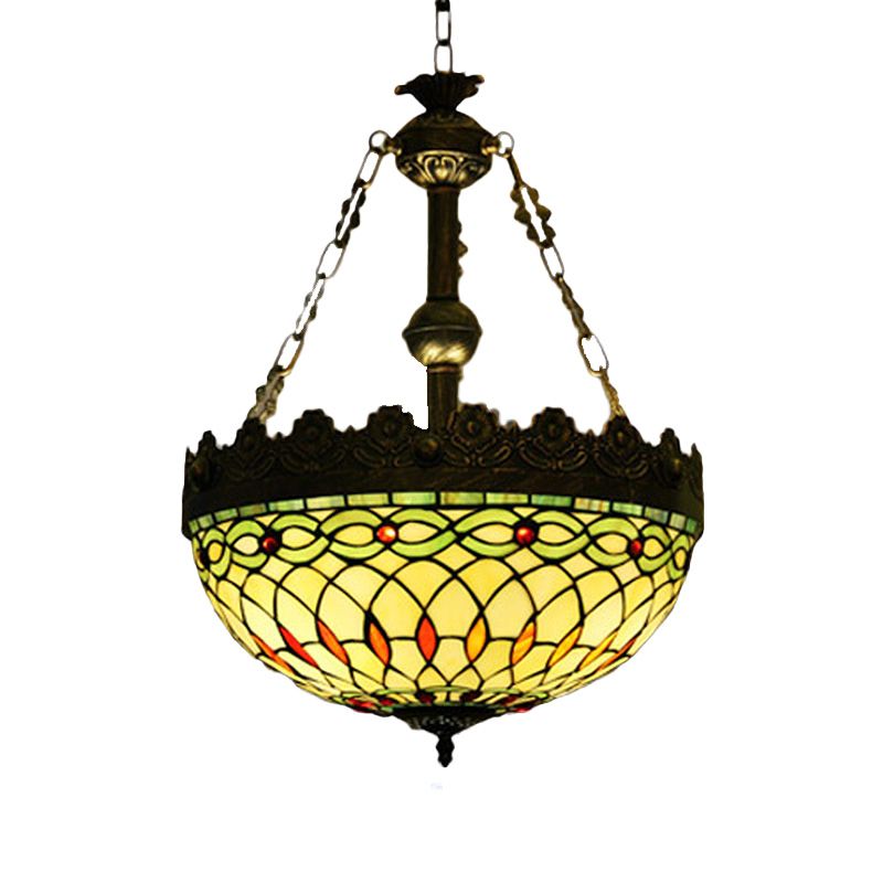 3 lumières suspendues du lustre suspendu de la libellule méditerranéenne / coeur / géométrique Pendante en laiton antique en laiton