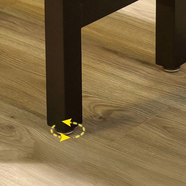 Brown Wood Top Counter Table Metal Black Legs Industrial Bar Table for Restaurant