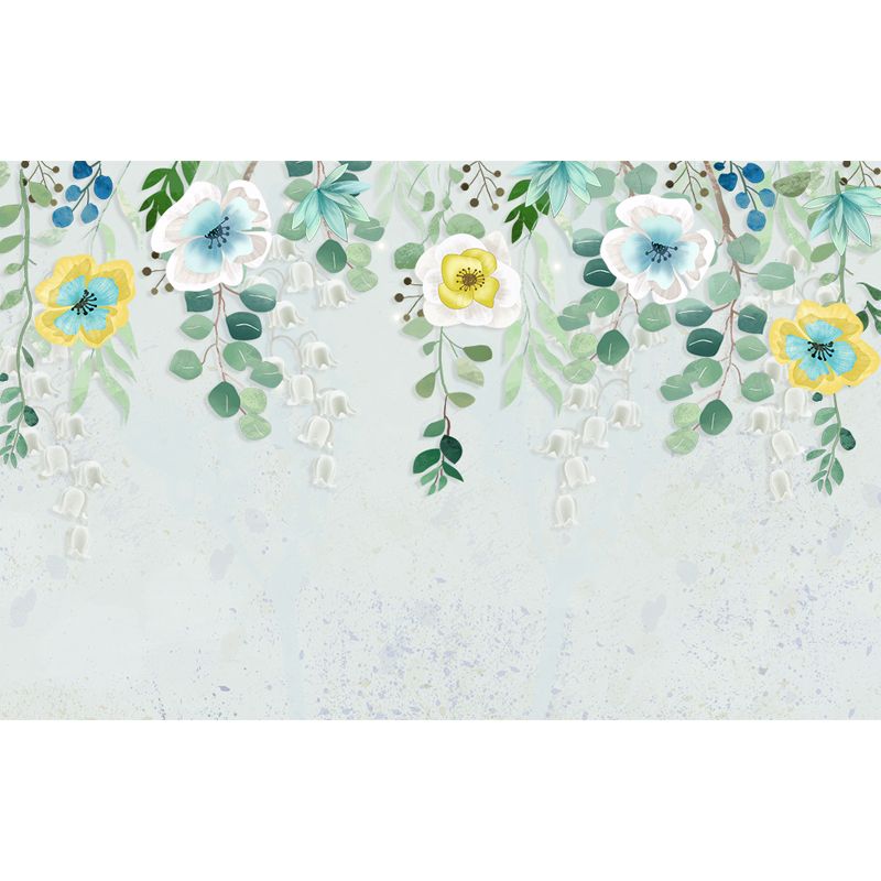 Blossom Wall Mural Contemporary Water Resistant Living Room Wall Art, Personalize