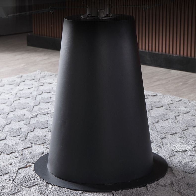 Rectangular Sintered Stone Dining Table Modern Furniture with Pedestal Base