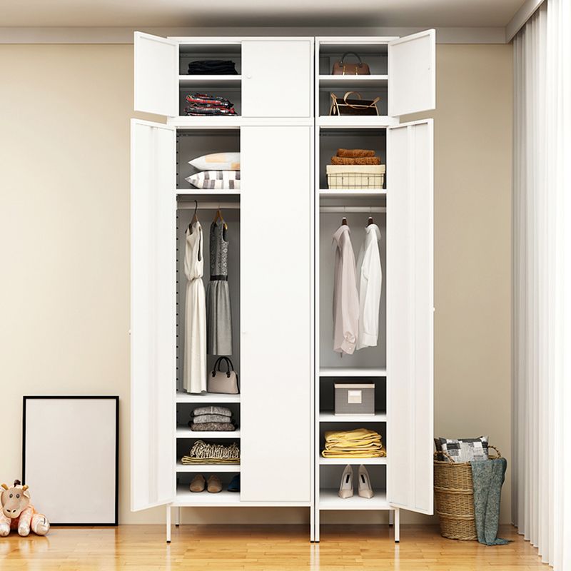 Modern Metal Storage Cabinet for Bedroom Matte Finish Cabinet with Hinged Door