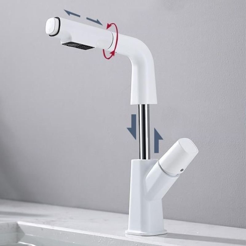 Vessel Sink Faucet Pull-out Bathroom Faucet with Single Knob Handle