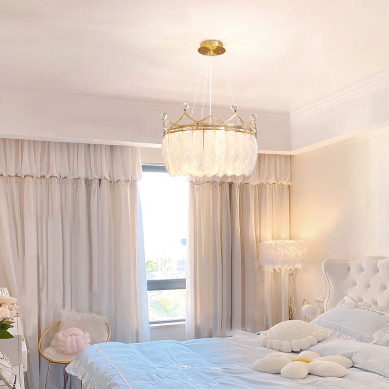 Lampada a sospensione a sospensione del lampadario piuma di piuma