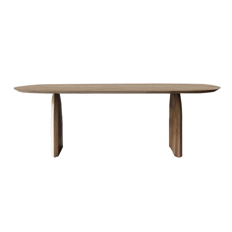 Simplicity Double Pedestal Table Oval Solid Pinewood Dining Table