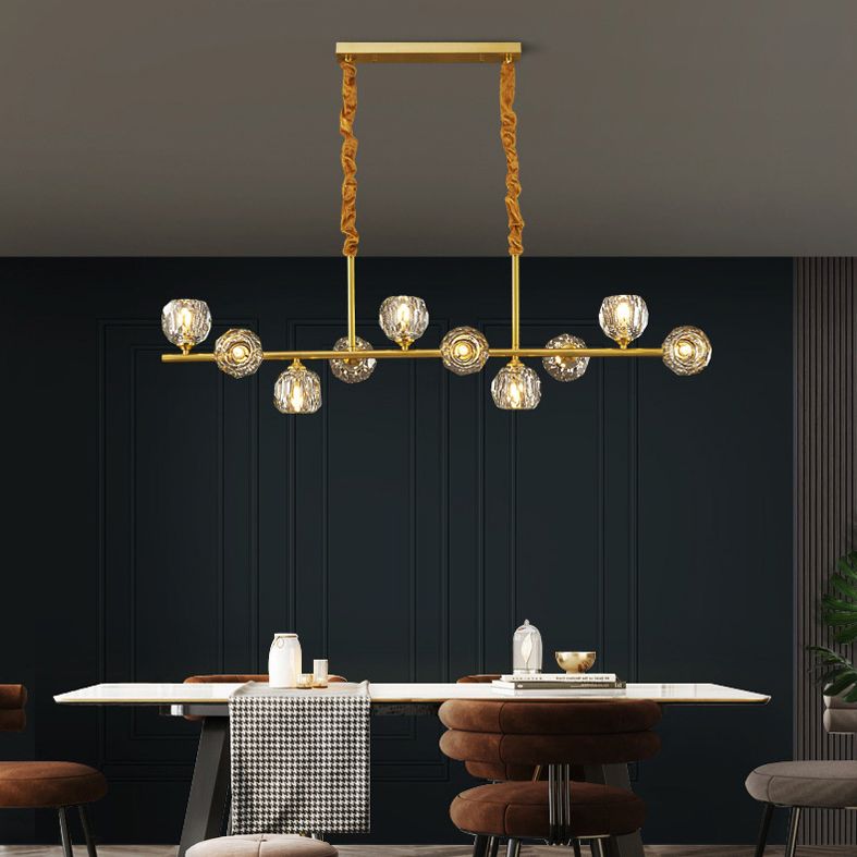 Accensione dell'Isola Globe Crystal Contemporary Simplicity Fishting di illuminazione a sospensione per il ristorante