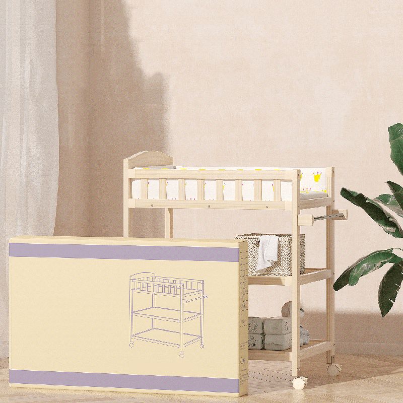 Modern Changing Table Wooden Baby Changing Table with Storage