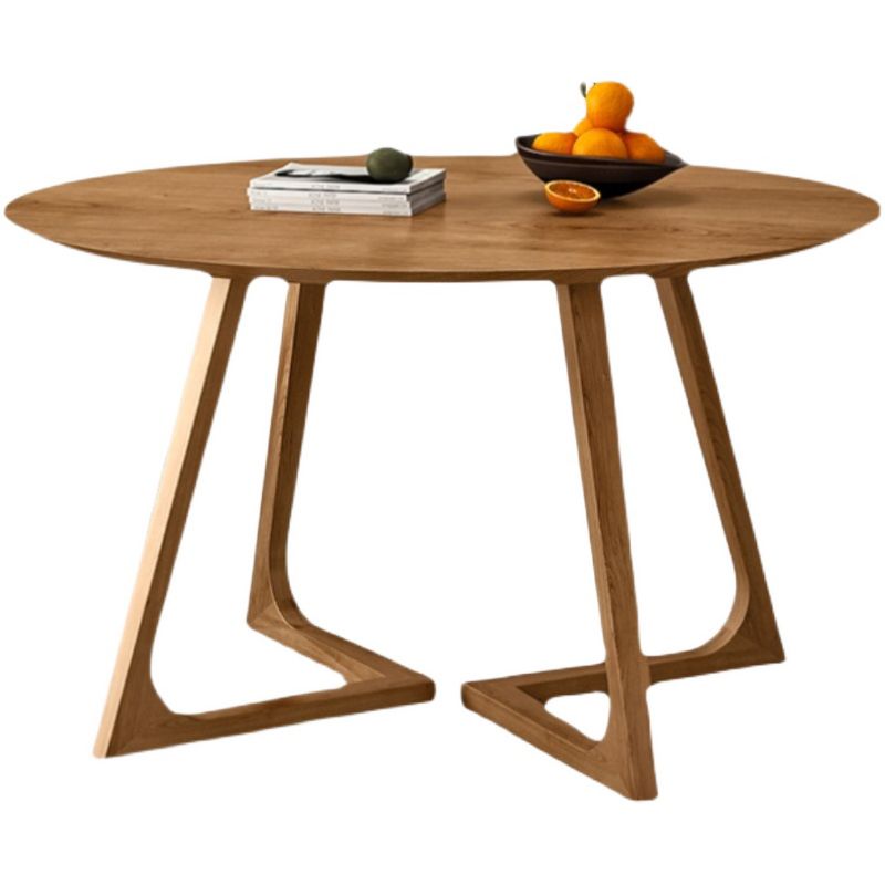 Round Pedestal Dining Site Table Contemporary Furniture with Pine Solid Wood