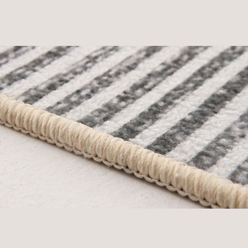 Yellow Tone Modern Area Carpet Polyester Banded Indoor Rug Anti-Slip Backing Carpet for Home Decor