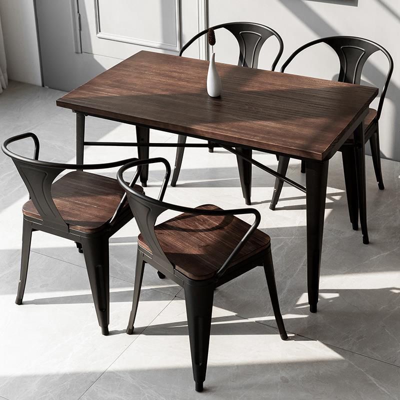 Industrial 1/3/4/5 Pieces Dining Set Wood Dining Table for Dining Room