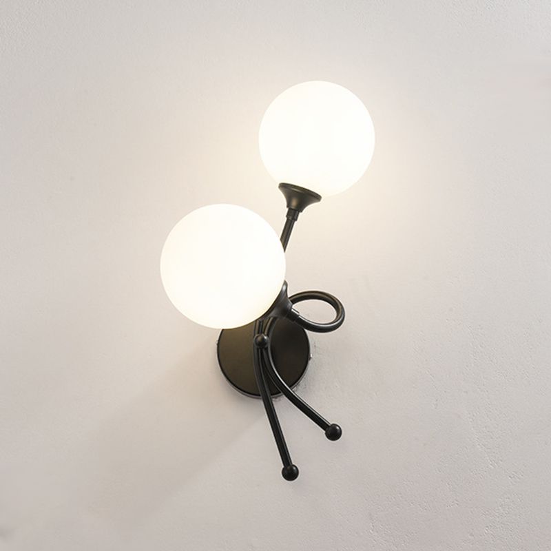 Chambre à coucher simple luminaires d'éclairage en verre blanc éclairage mural