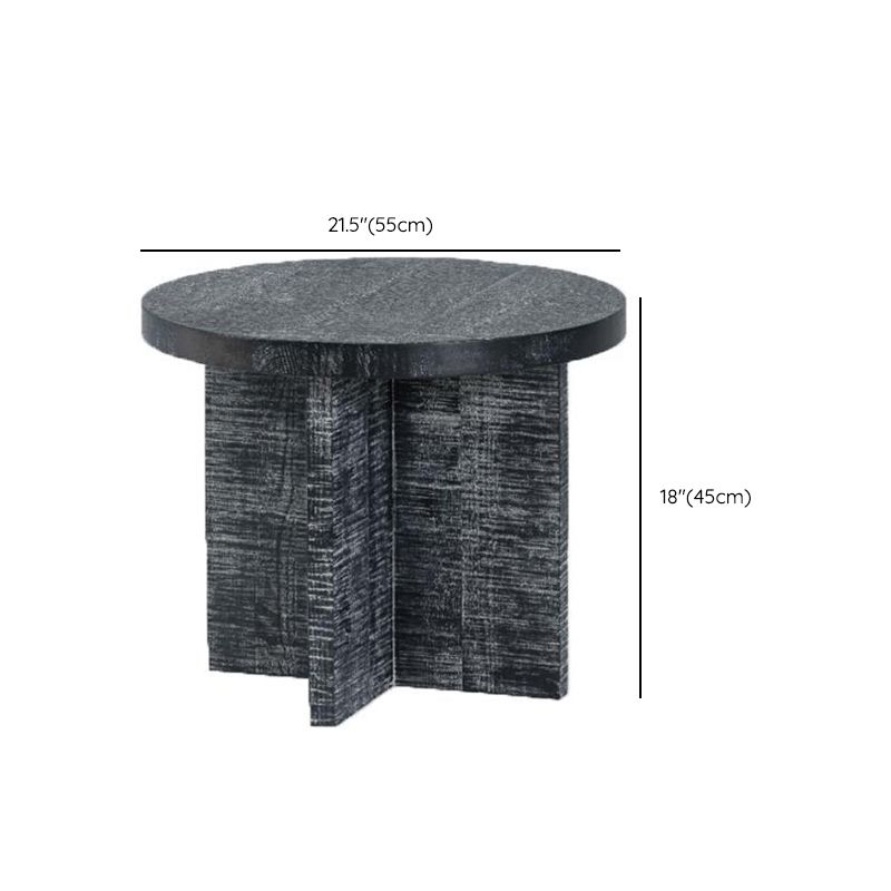 Contemporary Wooden Coffee Table Round Espresso Wood Cocktail Table