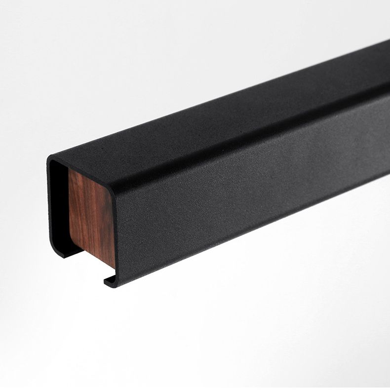 Black Rectangular Pendant Light in Modern Creative Style Acrylic LED Hanging Lamp
