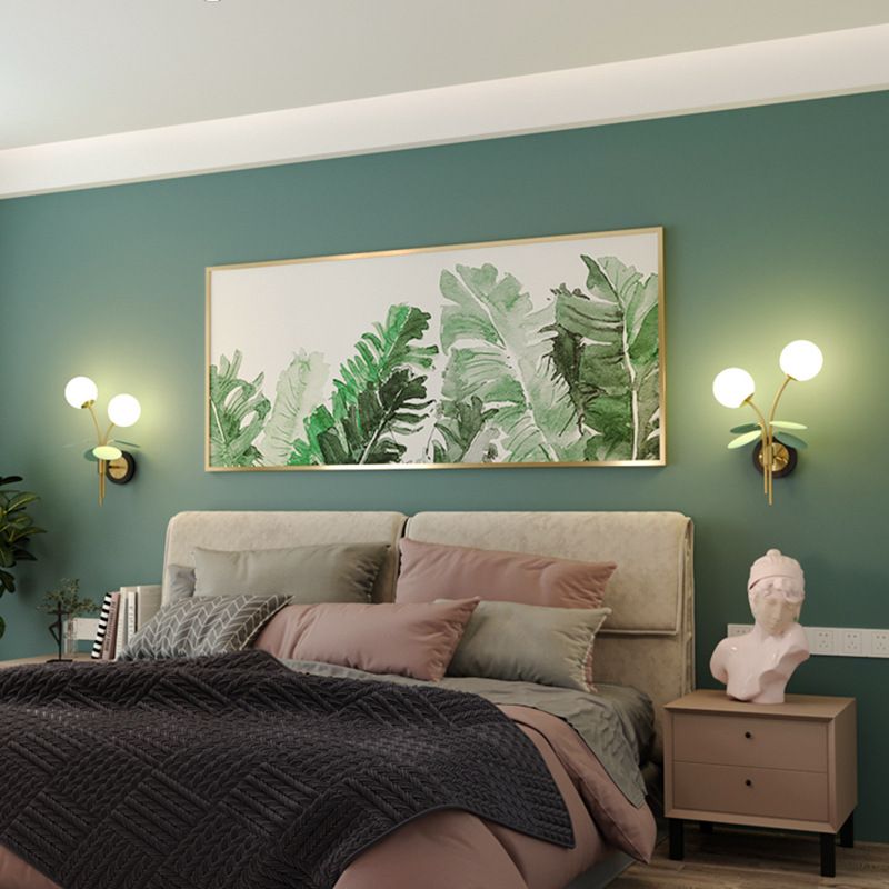 Glass Ball Wall Lighting Modern Style Multi Lights Wall Lighting Fixtures