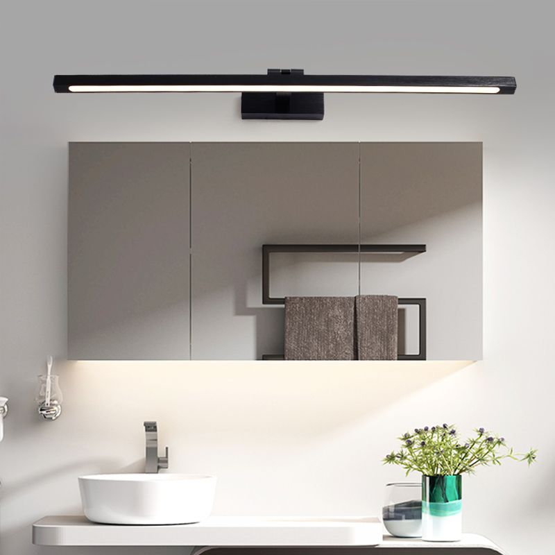 Modern Aluminum Extendable Vanity Light Black Strip Mirror Light for Bathroom