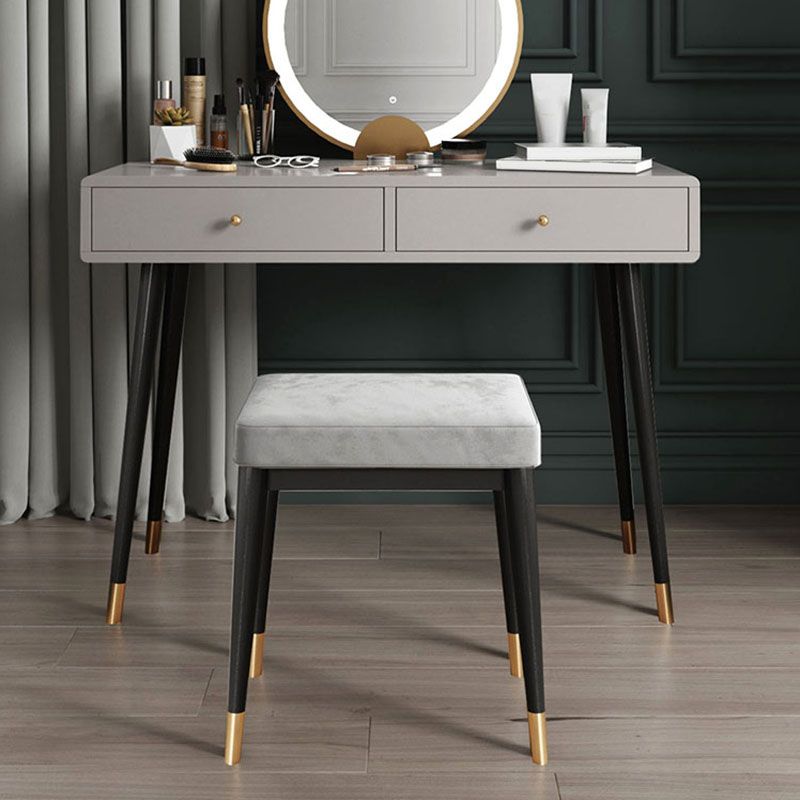 Solid Color Flannel Standard Stool Modern Simple Rectangular Upholstered Stool