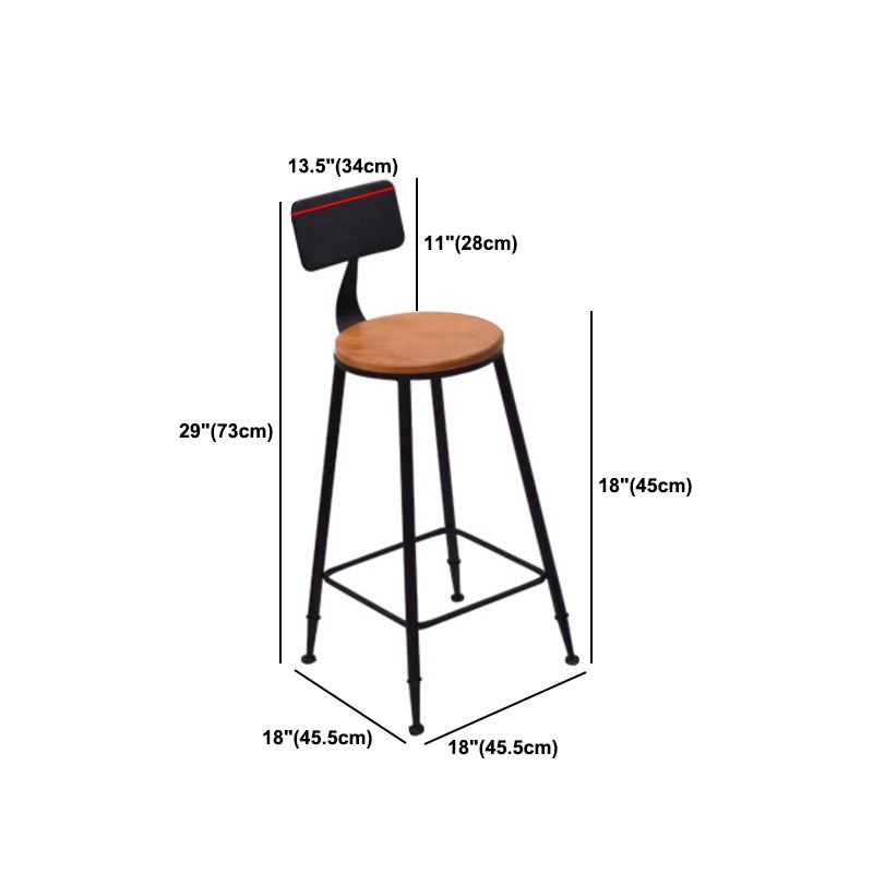 1/3 Pieces Industrial Iron Bar Table Set Round Bistro Set with Pine Wood Top