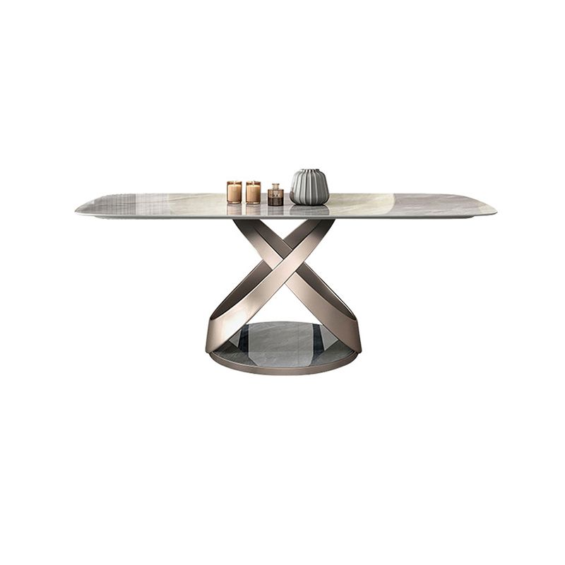 Modern Stone Top Dining Table Set 1/2/5/6 Pieces Rectangle Indoor Dinette Set