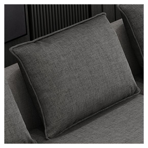 Modern Loose Back Removable Cushions Slipcovered Sofa with Reversible Chaise