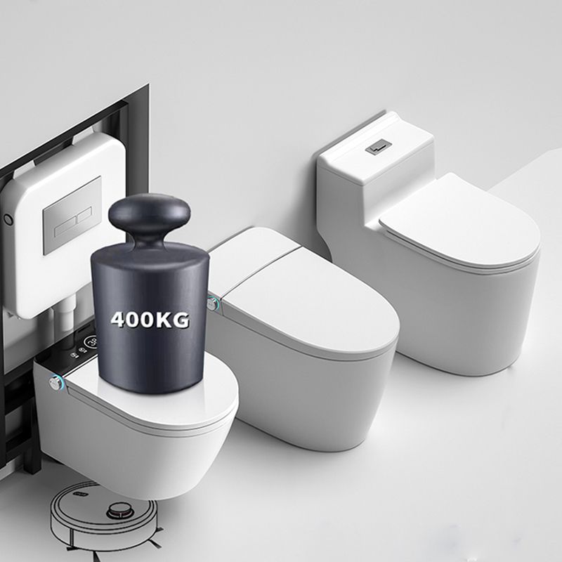 Contemporary Wall Hung Flush Toilet Heated Seat Included Urine Toilet for Bathroom