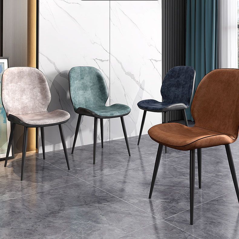 Minimalist Style Wingback Parsons Chairs Armless Dining Chairs for Kitchen