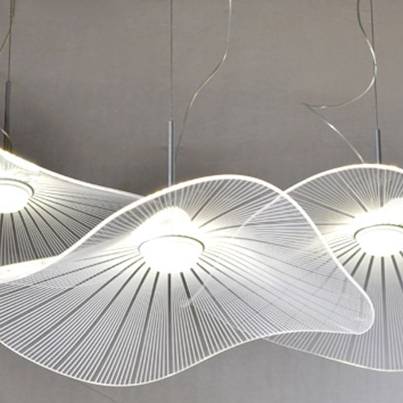 1 lumière géométrique suspendu au plafond de style moderne suspendu en métal