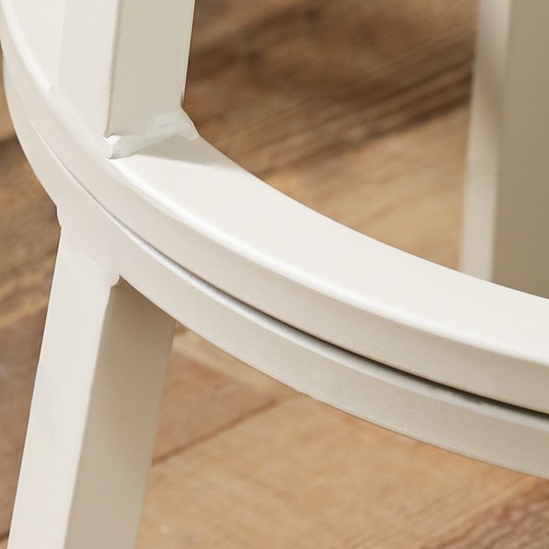 1/2/3 Pieces Industrial Round Bar Table Set Iron Bistro Set with Footrest