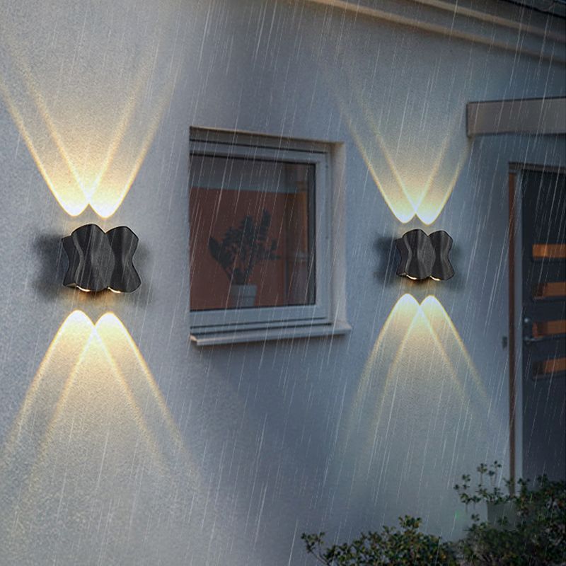 Dark Black Wall Flush Mount Aluminum LED Modernism Wall Light