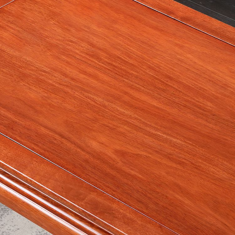 Mesa de comedor rectangular moderna de mediados de siglo de madera maciza, mesa marrón para comedor