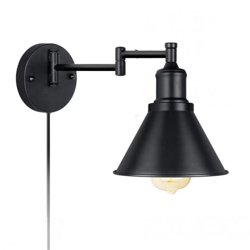 Industrial Style Vanity Light Cone Shape Scalable Vanity Lamp for Shower Room