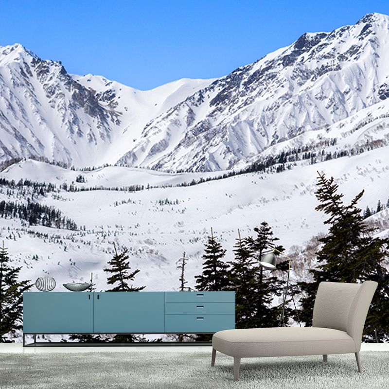 Mildew Resistant Mural Wallpaper Mountain Landscapes Pattern for Bedroom