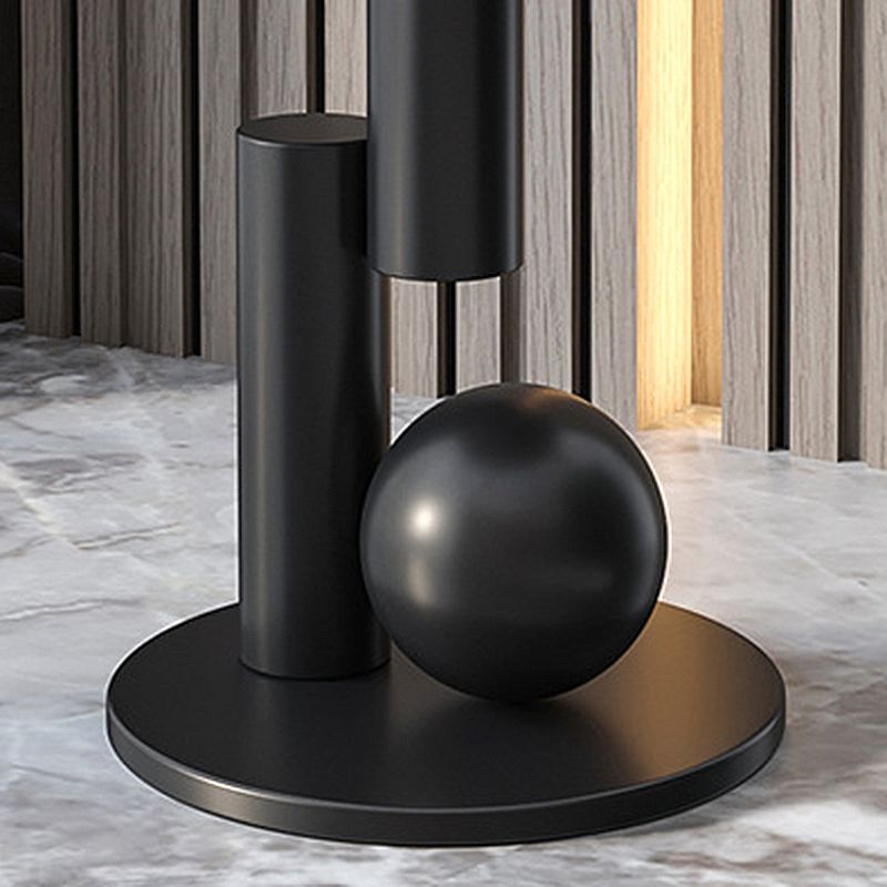 21.6"H Modern Single Pedestal Base Solid Color Metal Round End Table