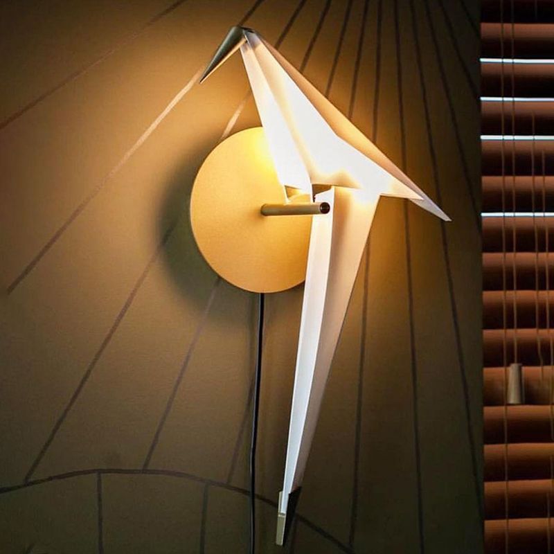 Nordic Style Metal Wall Light Bird Shape LED Wall Sconce for Living Room