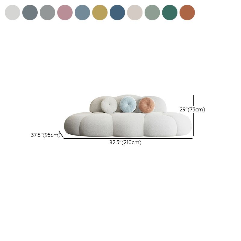 Contemporary 28.74" H Wool 3 Seater Armless Sofa for Living Room