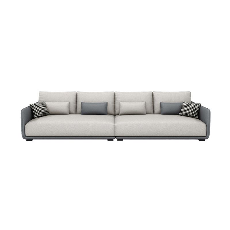 Wohnzimmer zeitgenössische hellgraue Standardtuxedo-Armsofa-Chaise