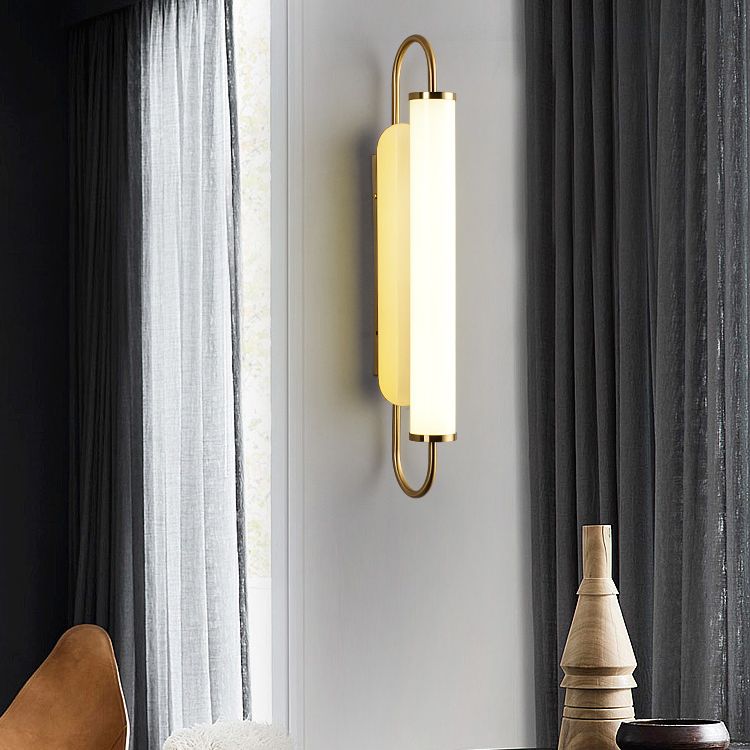 Contemporary Linear Wall Mounted Light Fixture 1-Light Sconce Light for Bathroom