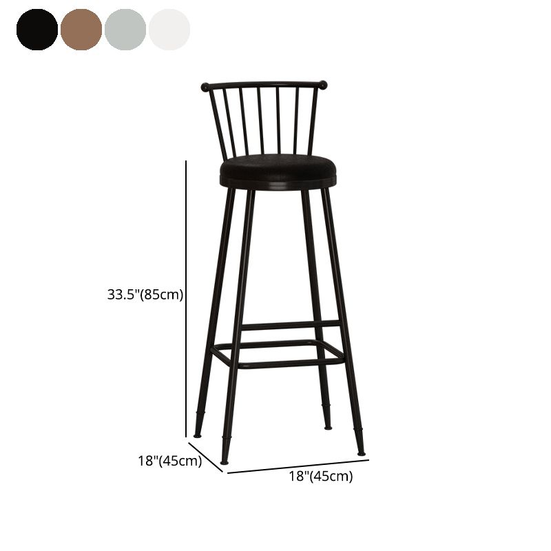 Leather Matte Finish Bristol Stool Low Back Footrest Barstool