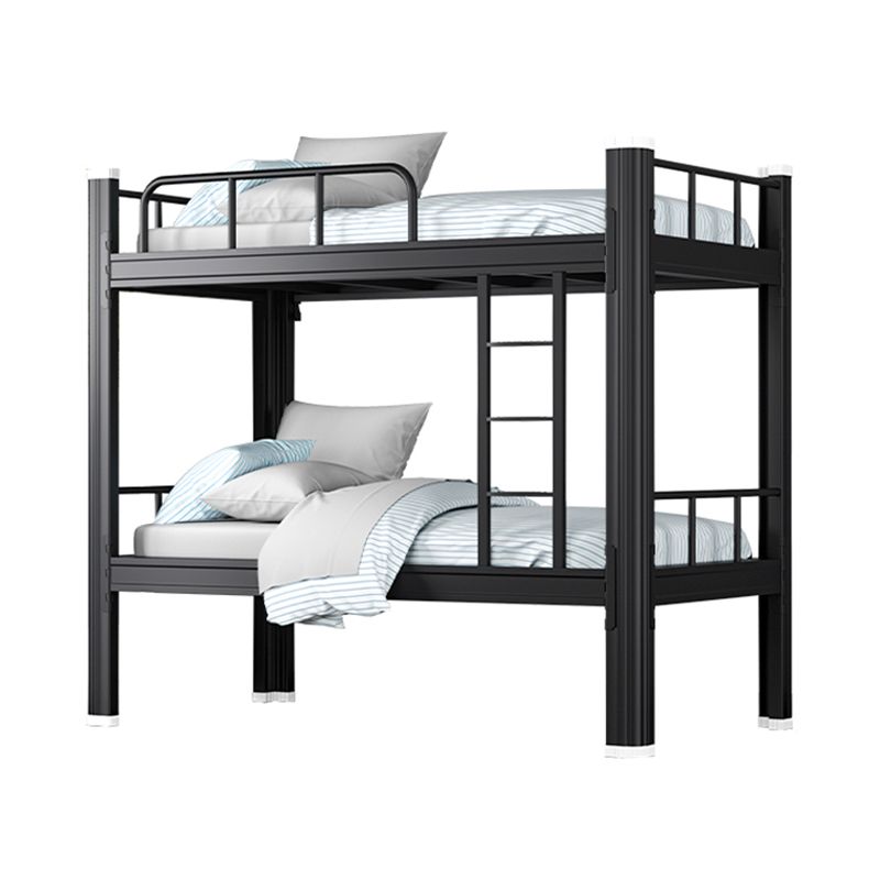 Contemporary Iron Bunk Bed with Metal Legs and Open-Frame 70.87" High