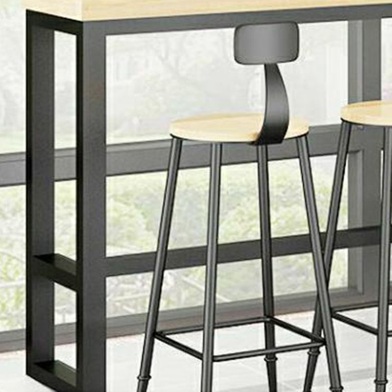 1/5/9 Pieces Pine Wood Top Bar Table Set Industrial Rectangle Pub Table Set