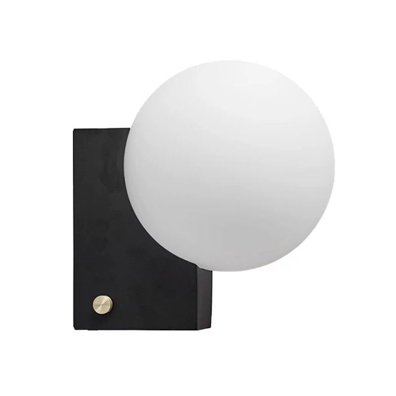 Ball Shape Glass Vanity Sconce Light Modern Style 1-Light Vanity Mirror Lights