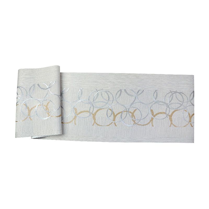 Scandinavisch behangrol in ketting- en streepwanddecoratie in natuurlijke kleuren, 60 cm x 10 meter