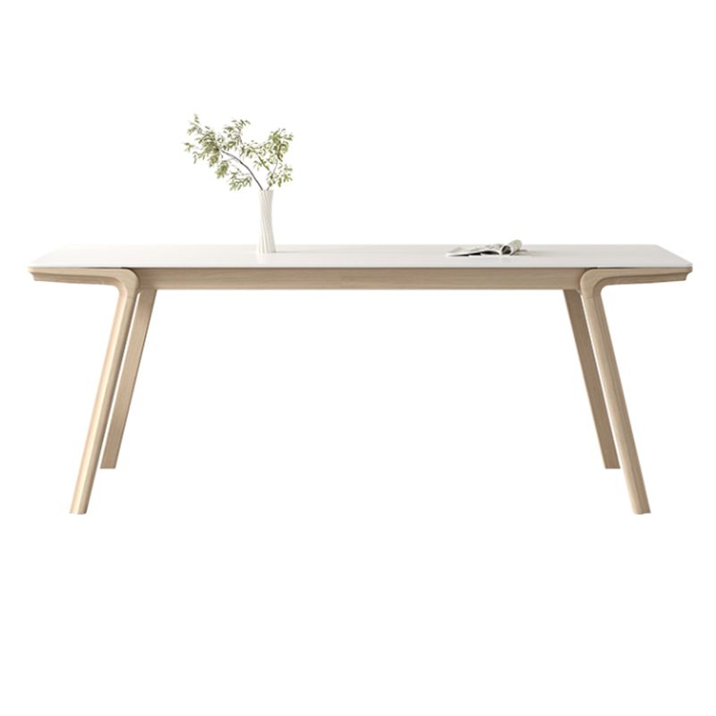 Solid Wood 4 Legs Dining Table Rectangle Dining Table for Dining Room