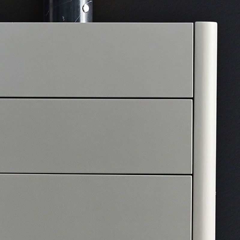 Contemporary Stone Storage Chest Vertical Bedroom Chest with Drawers